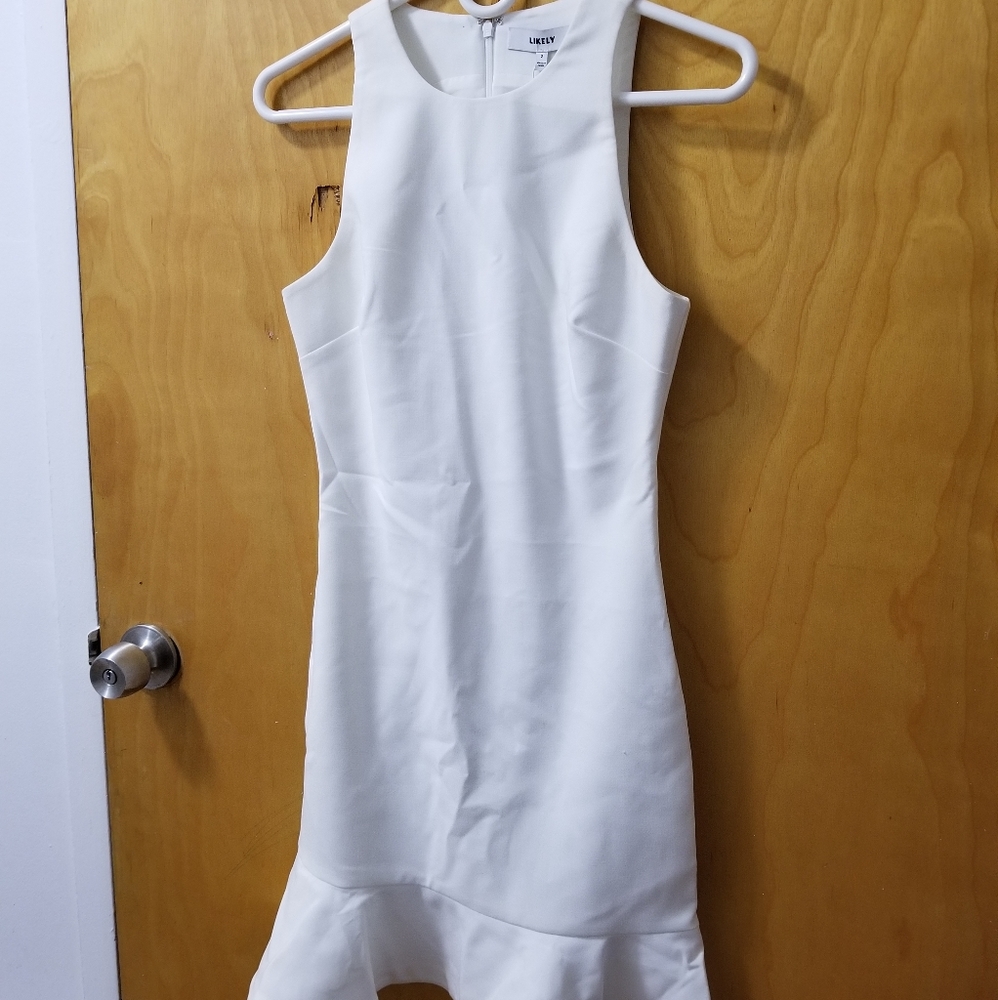 LIKELY WHITE SLEEVELESS BECKETT RUFFLE - Picture 7 of 15